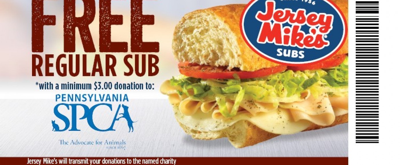 Jersey Mike's supports PSPCA